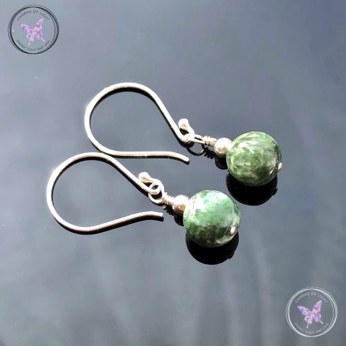 Classical Seraphinite Silver Earrings